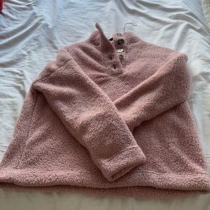 Pink fuzzy sweatshirt size small